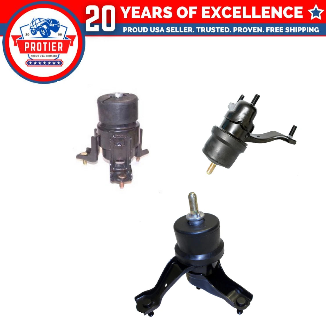Motor & Trans Mount 3PCS Set for 02-06 Toyota Camry/ 04-06 Solara 2.4L 6B93BC-57