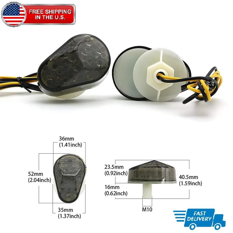 For YAMAHA YZF R1 R3 R6 R6s MT-07 Flush Mount LED Turn Signals Indicator Light