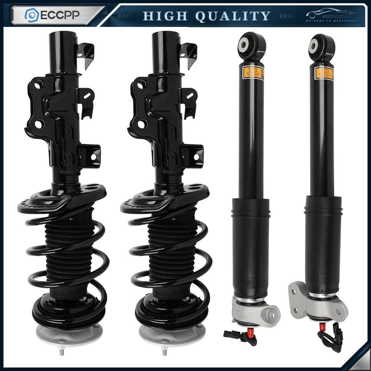 4PCS Front Strut Assys + Rear Shock Absorbers For 13-19 Cadillac ATS w/Electric 6B93BC-57