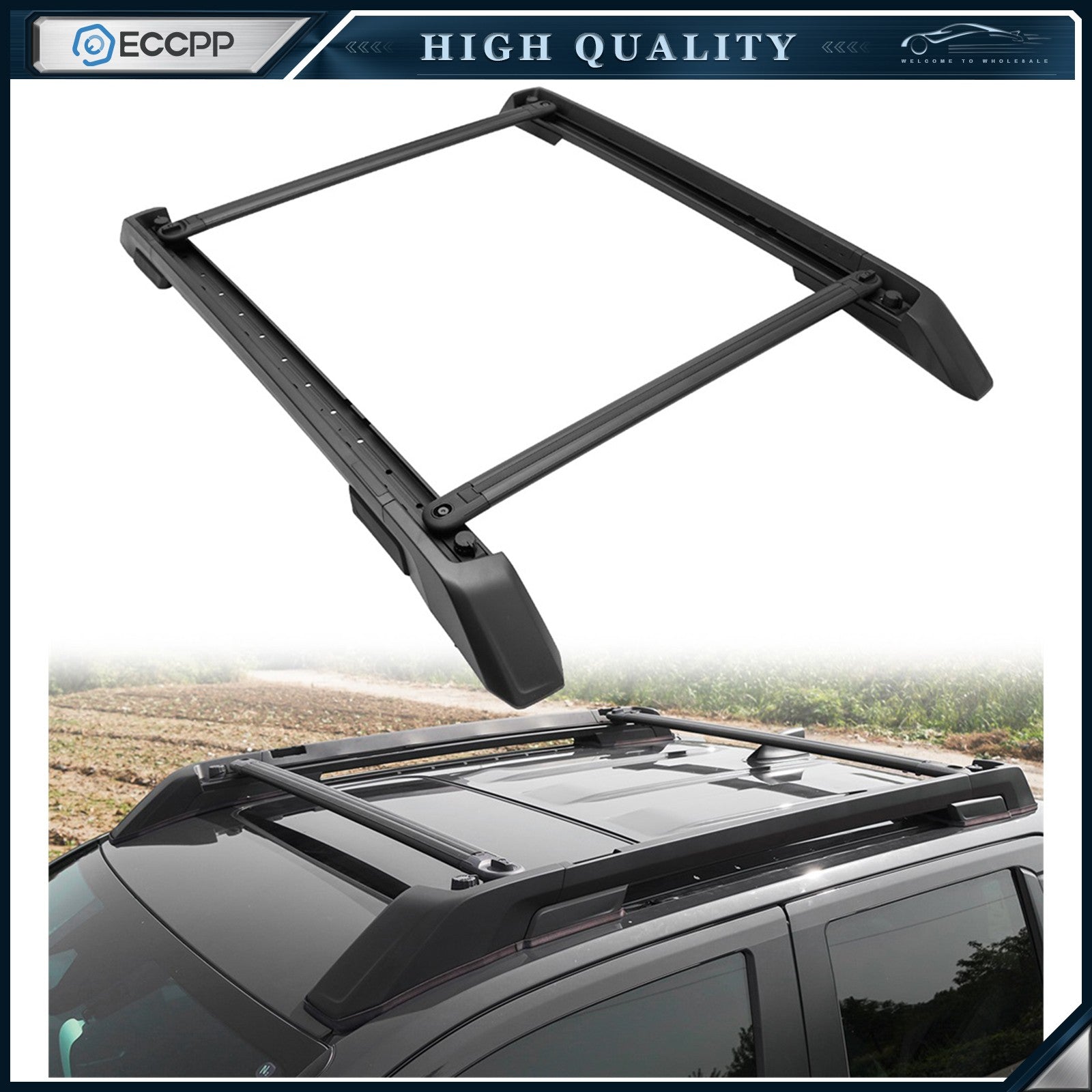 Roof Rack with Movable Cross Bars for 2024 2025 Toyota Tacoma 4 Door 6B93BC-57
