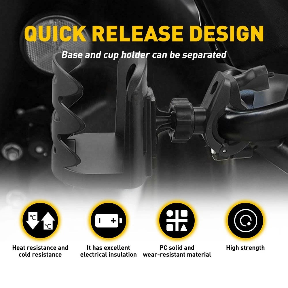 Motorcycle Adjustable Cup Bottle Water Drink Holder Universal Mount US Handlebar 6B93BC-57