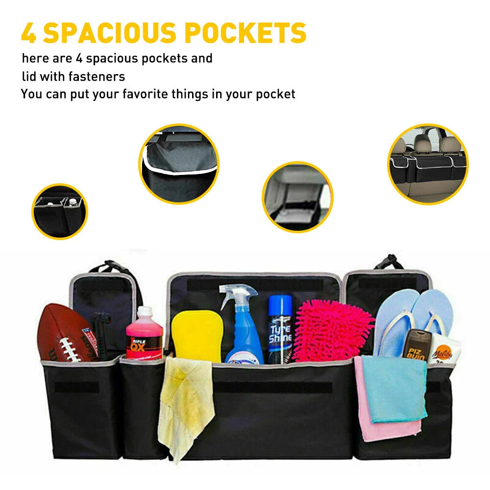 Car Trunk Organizer Oxford Interior Accessories Back Seat Storage Bag 4 Pocket A 6B93BC-57