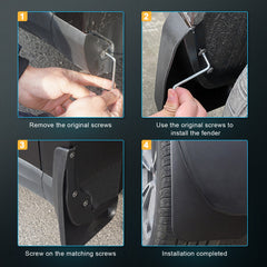 4x Mud Flaps For 2011-2014 Volkswagen Passat B7 Splash Guard Fender Mudguard Set 6B93BC-57