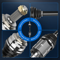 For BMW X5 2001-2006 V8 4.4L Front Left CV Axle Shaft