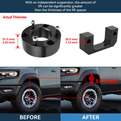 3.5" Front & 1.5" Rear Leveling Lift Kit For Chevrolet Tahoe GMC Yukon 2007-2020 6B93BC-57