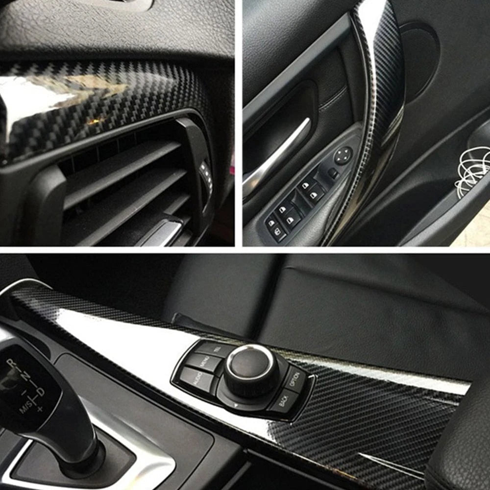 5D Premium HIGH GLOSS Carbon Fiber Vinyl Wrap Film Bubble Free Air Release USEA 6B93BC-57