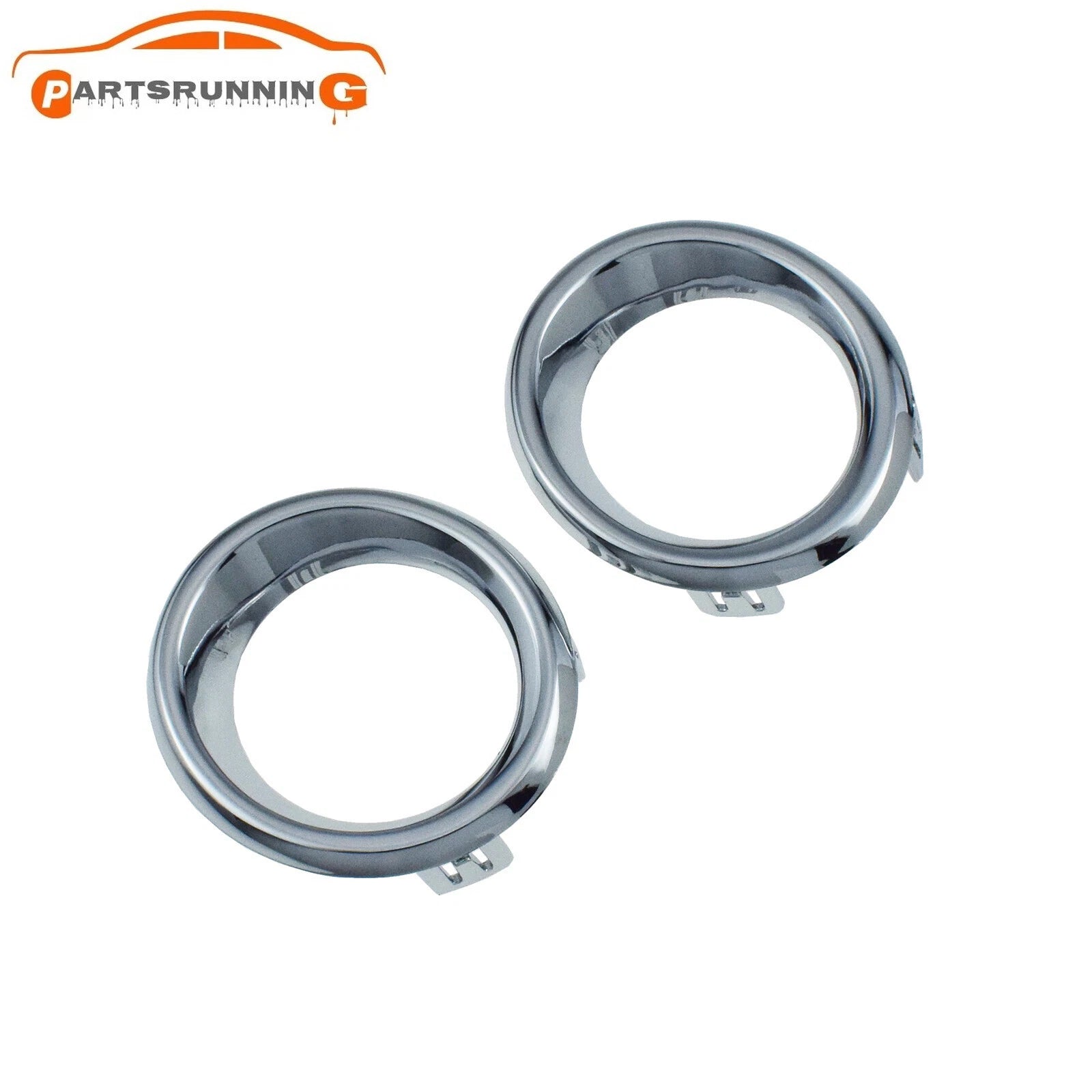 Left & Right Chrome Fog Light Trim Set For 14-16 Mazda 3 BJE150C12,BJE150C22 6B93BC-57