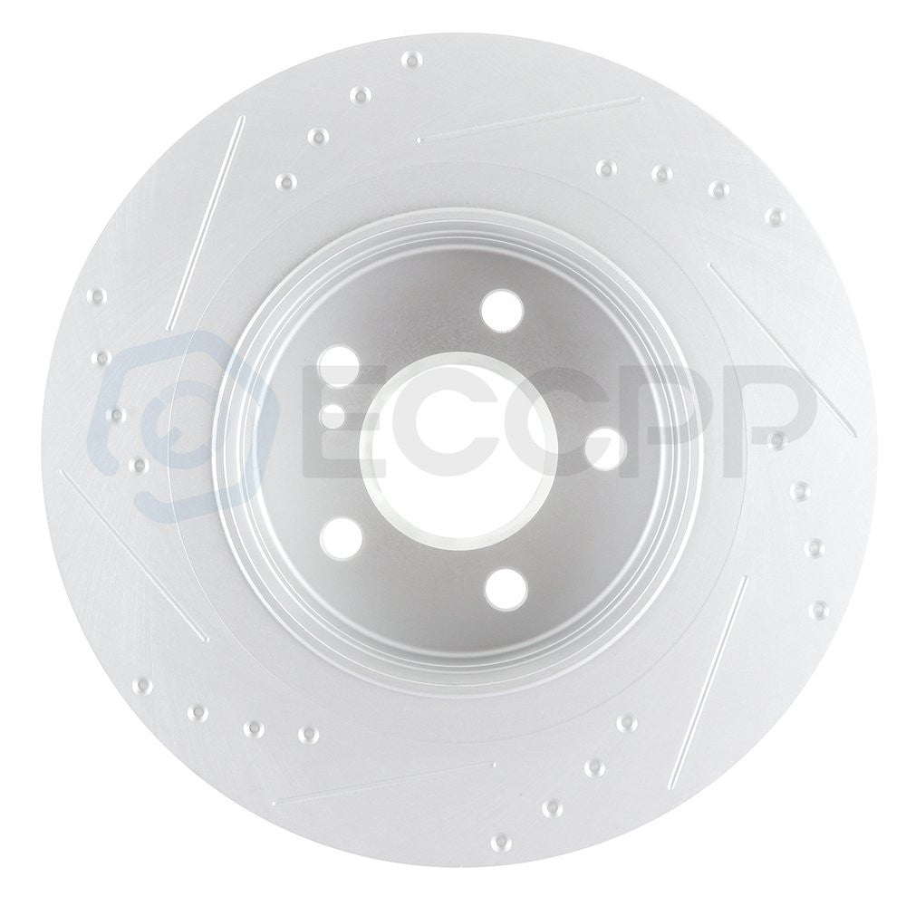 Rear Discs Brake Rotors Set For Mercedes-Benz C250 2012 - 2015 Slot and Solid 6B93BC-57