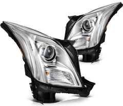 Pair Kit HID Headlights Assembly For 2013-2017 Cadillac XTS 3.6L Chrome 6B93BC-57