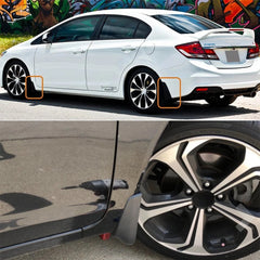 For HONDA CIVIC 2012-2015 Coupe 4PCS Sedan Front Rear Splash Guards Mud Flaps EA 6B93BC-57
