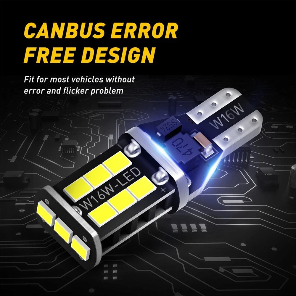 2X T15 W16W LED ERROR FREE 921 912 Car Backup Reverse Light bulbs for Audi A4 A5 6B93BC-57