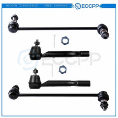 2x Outer Tie Rod Links 2x Sway Bar Links Suspension Kit For 08-13 Nissan Rogue 6B93BC-57