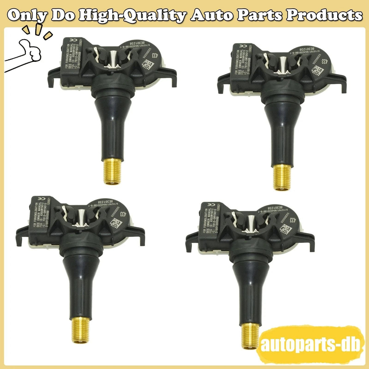 4x Tire Pressure Sensor for Chrysler 200 Jeep Renegade Dodge Durango Fiat 6B93BC-57