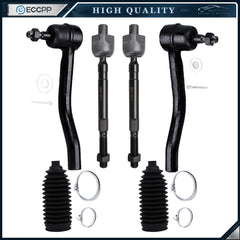 6pcs Front Inner and Outer Tie Rod Ends For 2009 - 2012 2013 2014 NISSAN MAXIMA 6B93BC-57