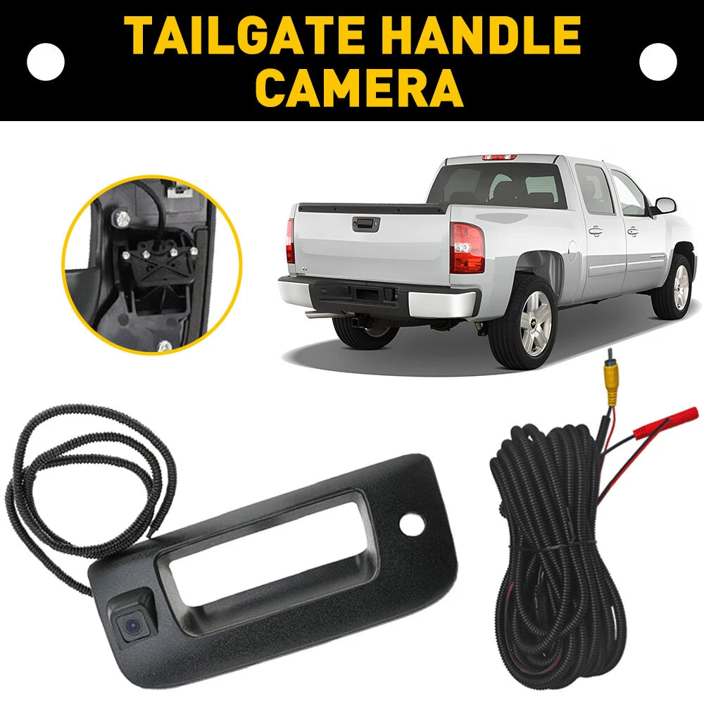 Rear Back Latch Tailgate Handle Backup Camera Fits For Silverado Sierra 07-13 6B93BC-57