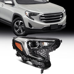 Passenger Right Side Headlight Assembly For 2018-2021 GMC Terrain Black Amber KOEEP