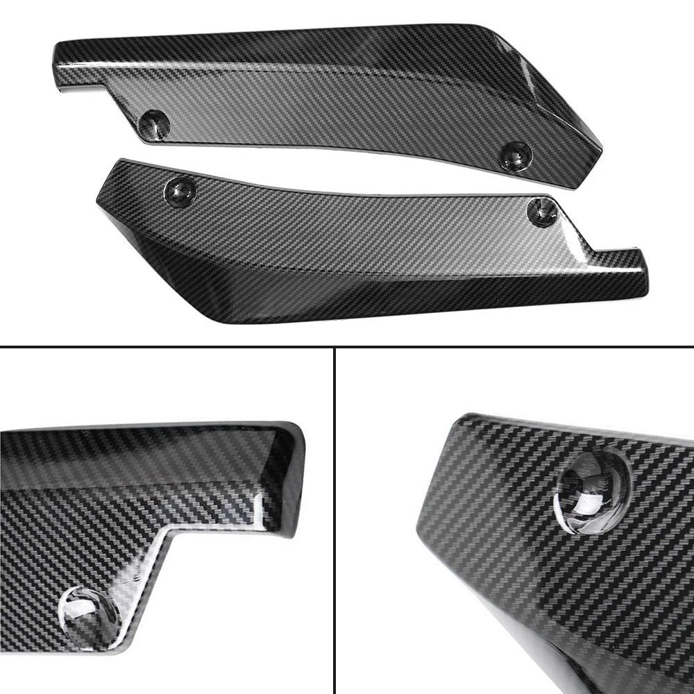 Universal Rear Bumper Lip Diffuser Splitter Canard Protector Carbon Fiber US EOA 6B93BC-57