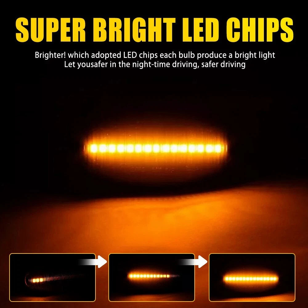 For 2004-09 Mazda 3 LED Front Fender Side Marker Light Turn Signal Lamp Smoked A 6B93BC-57