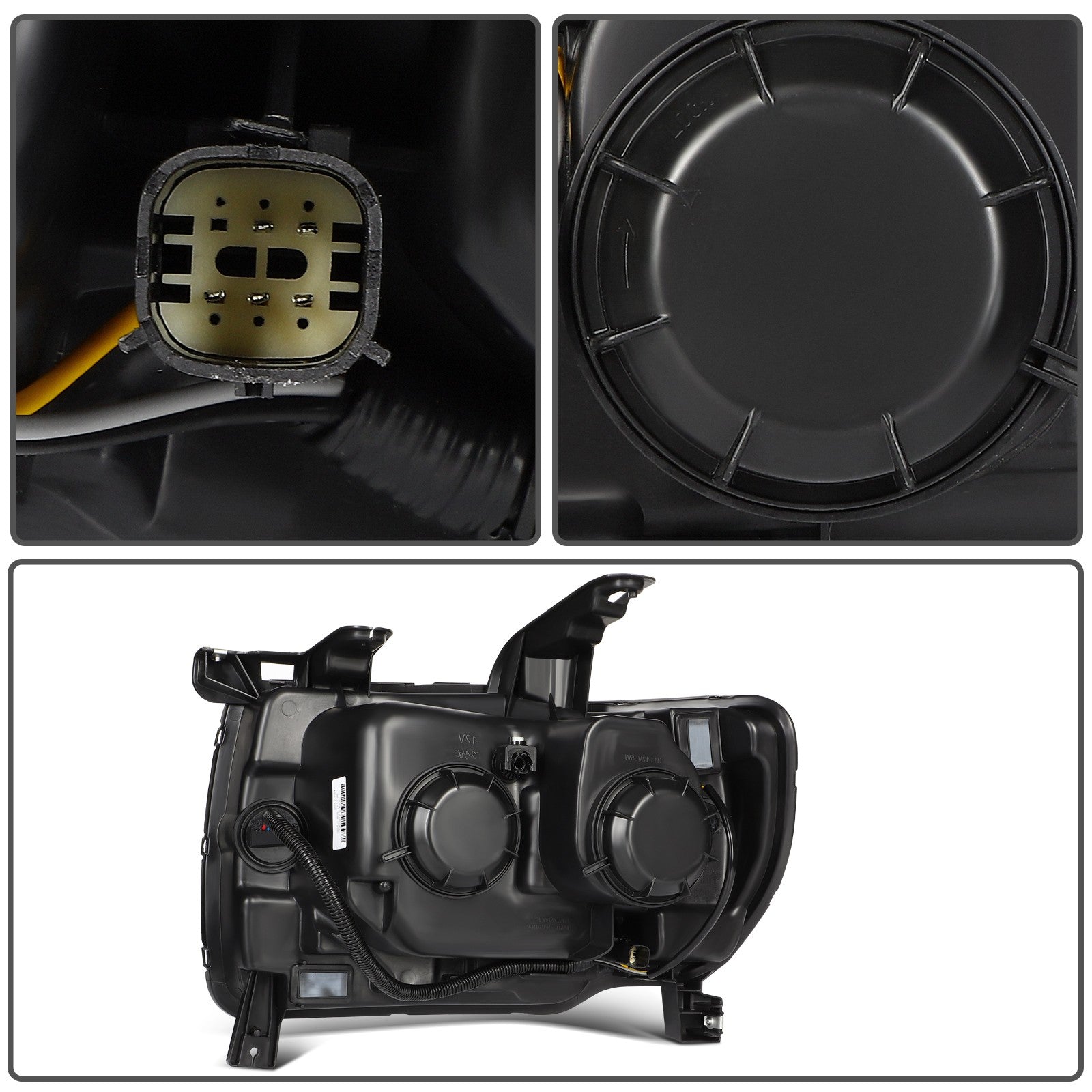 Pair Kit Headlights Assembly For 2015-2022 GMC Canyon 2.5L 2.8L 3.6L Black Amber 6B93BC-57