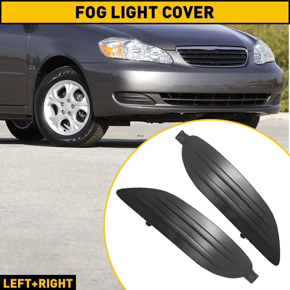 Bumper Fog Lamp Light Cover Black Passanger&Driver Side for 05-08 Toyota Corolla 6B93BC-57