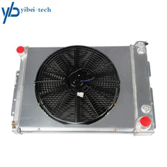 1967-1969 For Chevy Camaro Pontiac Firebird MT 3 Row Radiator+Shroud Fan 6B93BC-57