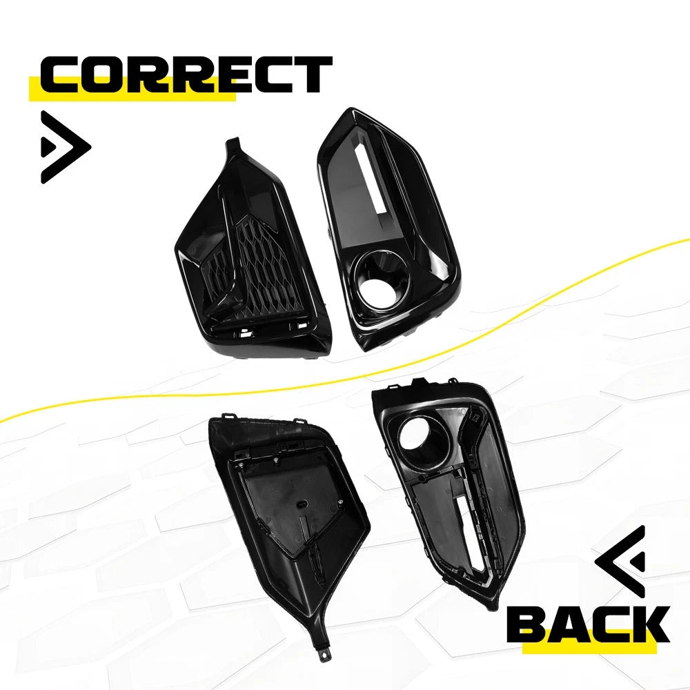 FOR 16-21 CIVIC TYPE R FK8 FACELIFT FRONT REAR BUMPER FOG LIGHT GARNISH COVER EA 6B93BC-57
