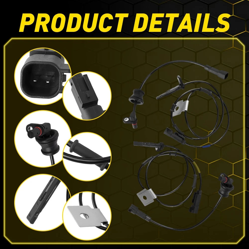 4PCS Front Rear ABS Wheel Speed Sensor For Chevrolet Equinox GMC Terrain 10-17 A 6B93BC-57