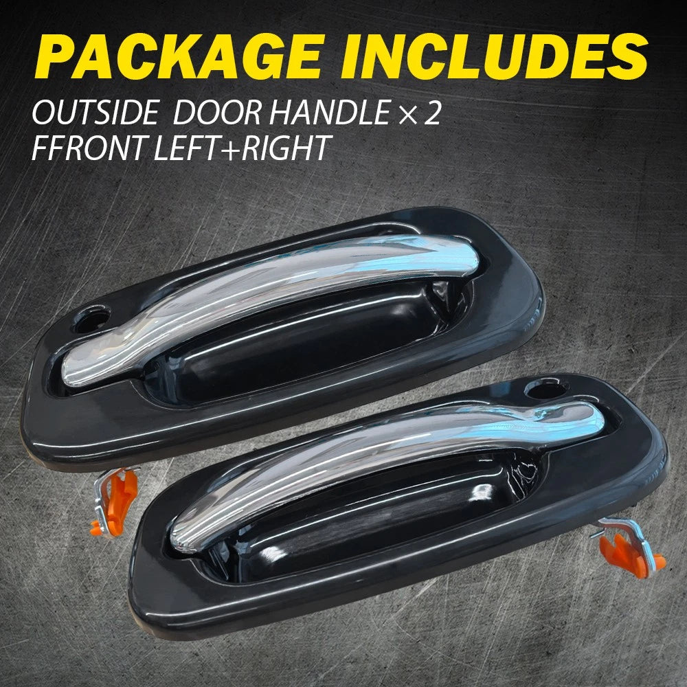 2pcs Front Outer Door Handle For 99-06 Chevy Silverado Tahoe Cadillac Escalade A 6B93BC-57