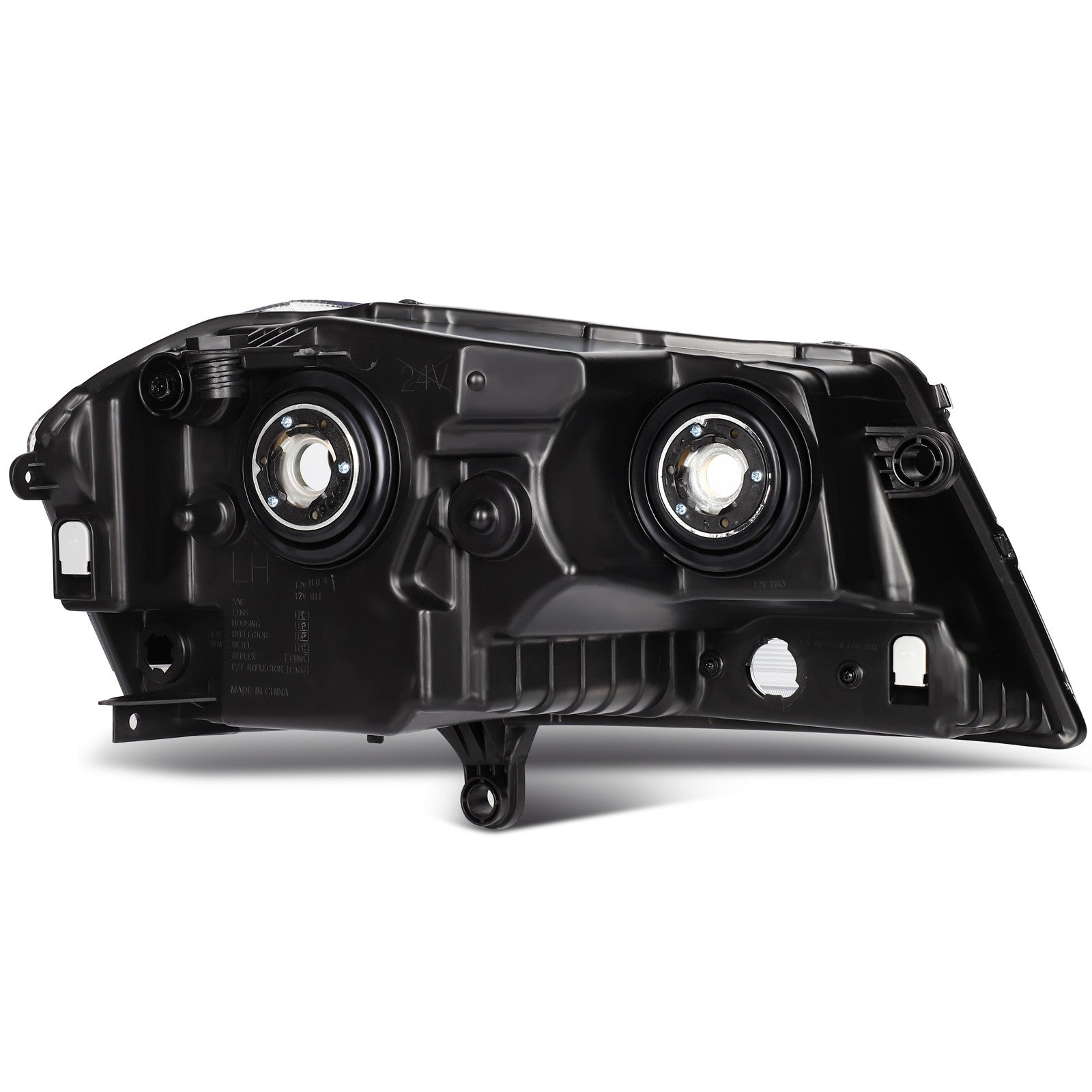 Pair Kit Halogen Headlights Assembly For 2008-2014 Dodge Avenger Black Amber KOEEP