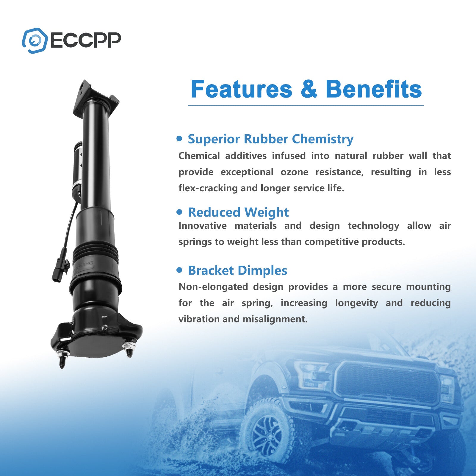 Rear Air Suspension Shock For Mercedes W164 ML350 X164 GL450 GL550 ADS 6B93BC-57