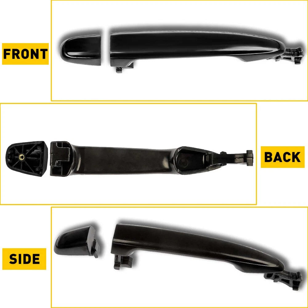 Door Handle For 2007-2011 Toyota Camry Rear Left or Right Outer All Black USAEOA 6B93BC-57
