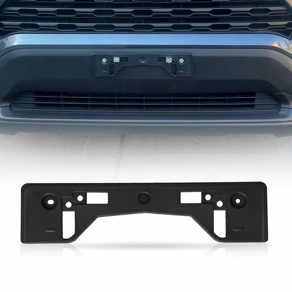 Black For 19-24 Toyota RAV4 Front License Plate Frame Holder Mounting Bracket EA 6B93BC-57