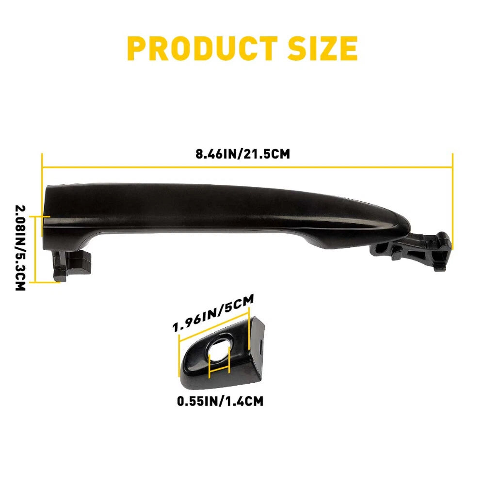 Front Exterior Outside Black Door Handle LH Driver For 2007-11 Toyota Camry EOA 6B93BC-57