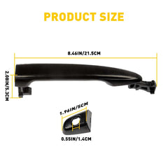 Front Exterior Outside Black Door Handle LH Driver For 2007-11 Toyota Camry EOA 6B93BC-57
