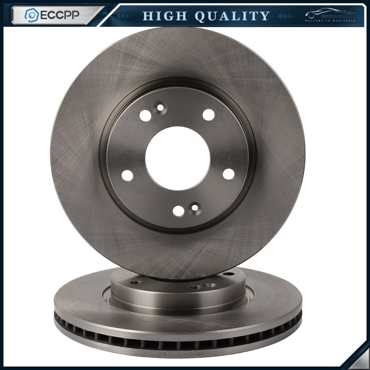 Front Brake Rotors Discs 2PCS For Hyundai Elantra 2009 2010 2011 2012