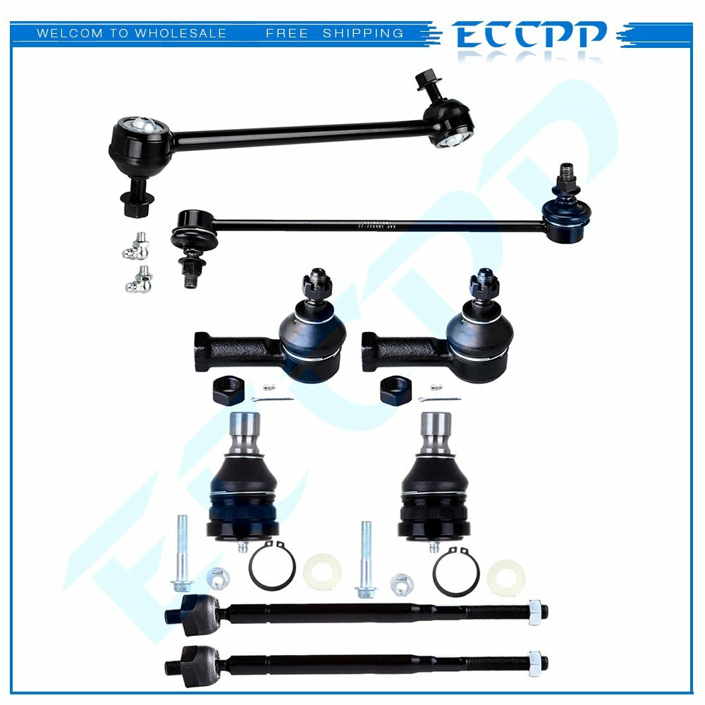 8Pieces Front Ball Joint Tie Rod Sway Bars Kit Fits 99-02 03 Mitsubishi Galant MITSUBISHI