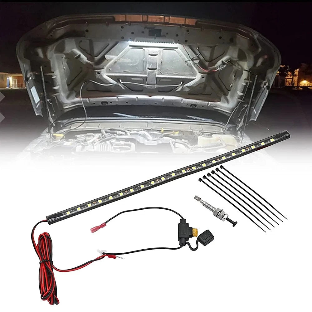 Under Hood LED Light Kit - Automatic on/off - Universal fits Any Vehicle White A 6B93BC-57
