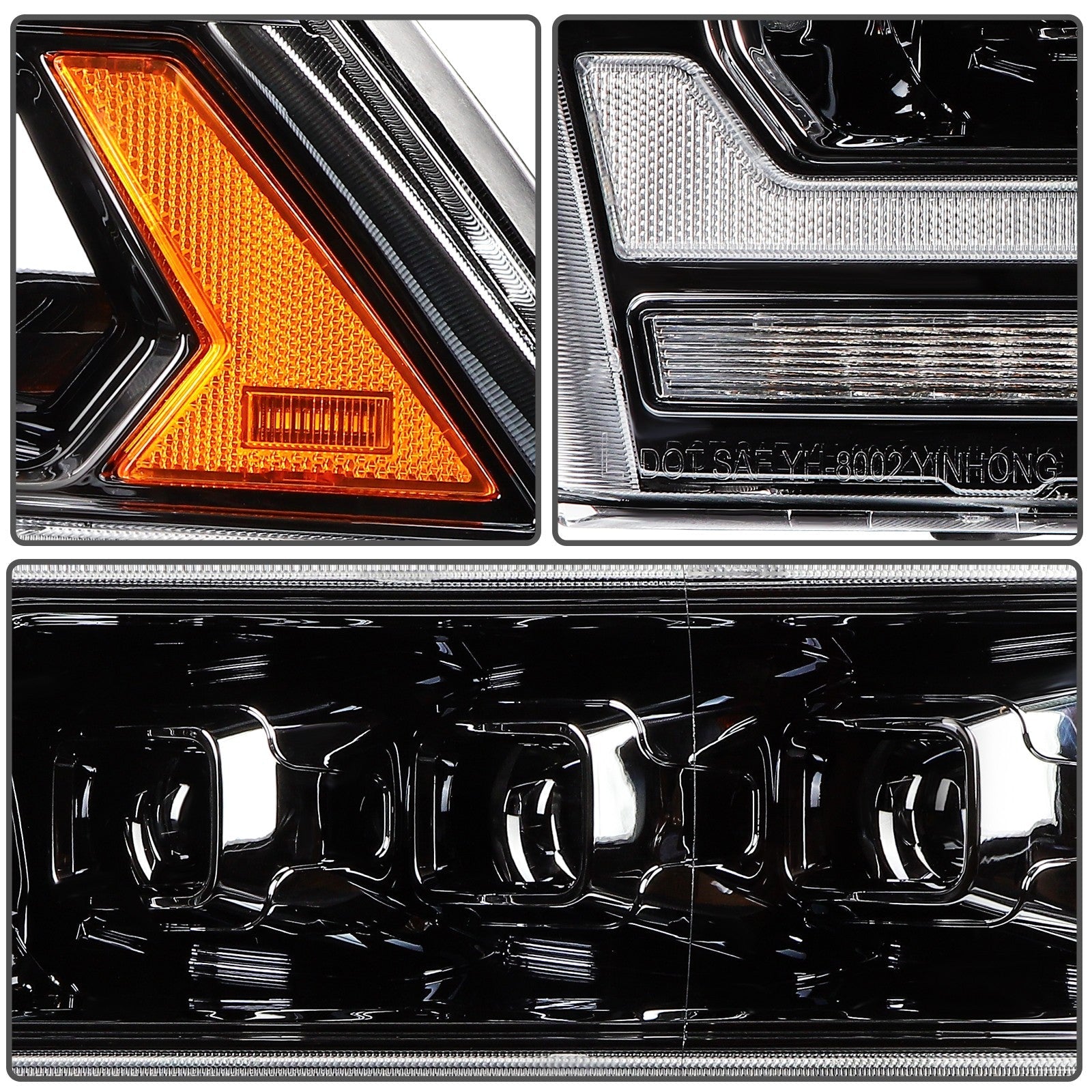 Left+Right Headlights Assembly For 2009-2018 Dodge Ram 1500 2500 3500 w/LED DRL 6B93BC-57