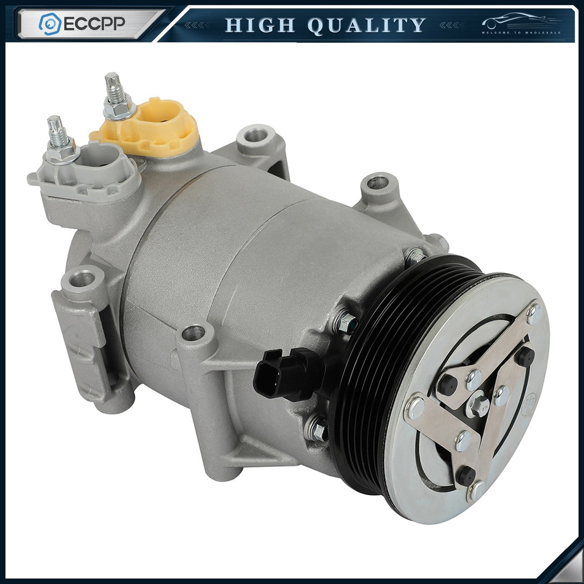 A/C Compressor and Clutch For Ford Fiesta 2014-2015 2016 2017 2018 2019 1.6L 6B93BC-57