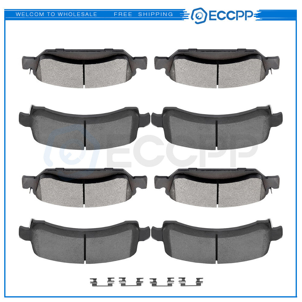 Front And Rear Ceramic Brake Pads For GMC Savana 1500 5.3L 09 10 11 12 13 14 6B93BC-57