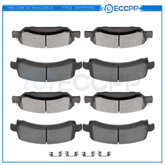 Front And Rear Ceramic Brake Pads For GMC Savana 1500 5.3L 09 10 11 12 13 14 6B93BC-57