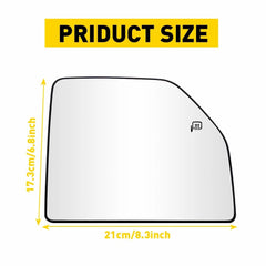 For 2015-2022 F150 250 350 450 550 Mirror Tow Glass Upper Heated Passenger EOA 6B93BC-57