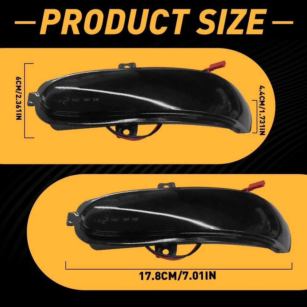 Smoke LED Side Mirror Turn Signal Light For Mercedes W203 C-Class C200 2000-07 A 6B93BC-57