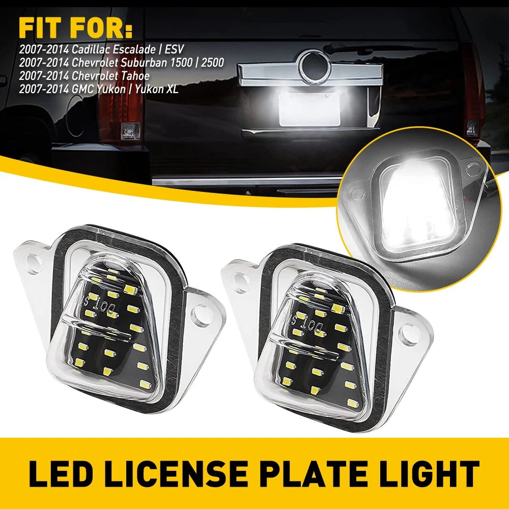 LED License Plate Tag For Lights 2007-2014 Suburban Tahoe Escalade Yukon ESV 6B93BC-57