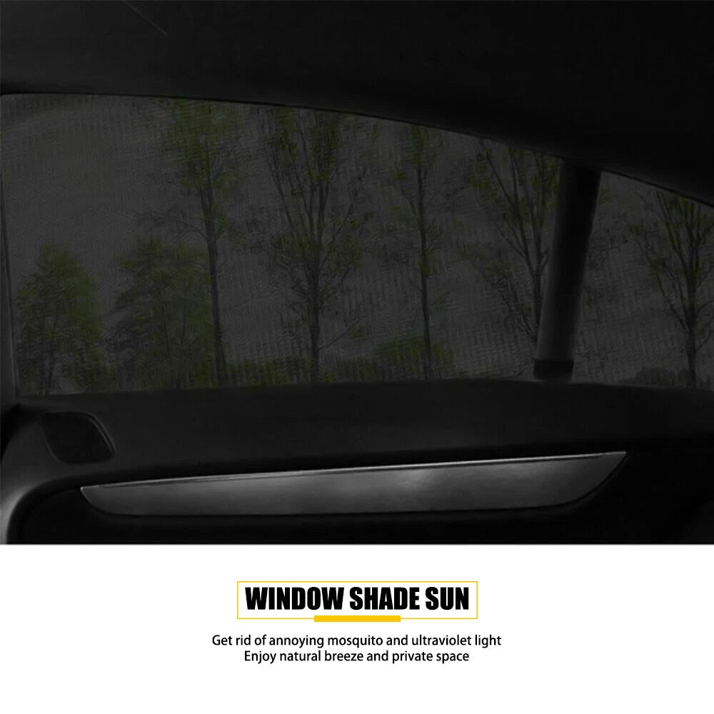 4Pcs Car Window Screen Mesh Cover Privacy Mosquito Bugs Net Sun UV Protection EA 6B93BC-57