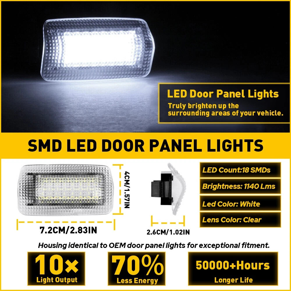 2XLED Courtesy Door Light For Toyota Land Cruiser Series 200 Prado MK4 Tundra US 6B93BC-57