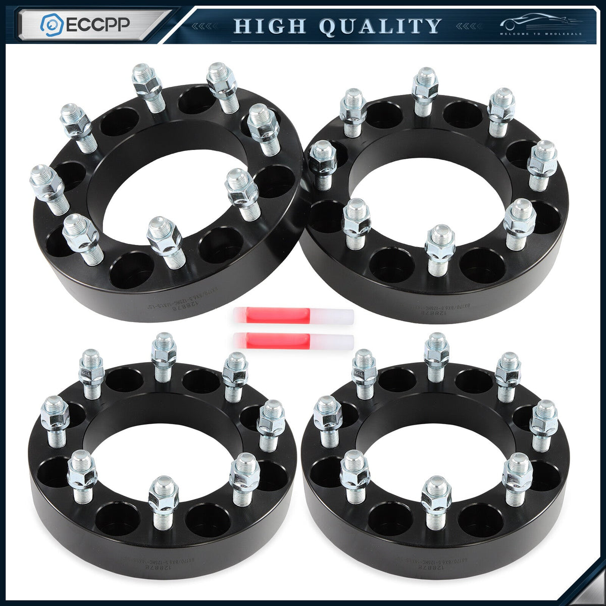 4 Pcs 1.5" 8x170 to 8x165.1/ 8x6.5 Wheel Adapters 14x1.5 For Ford F-250 F-350 6B93BC-57