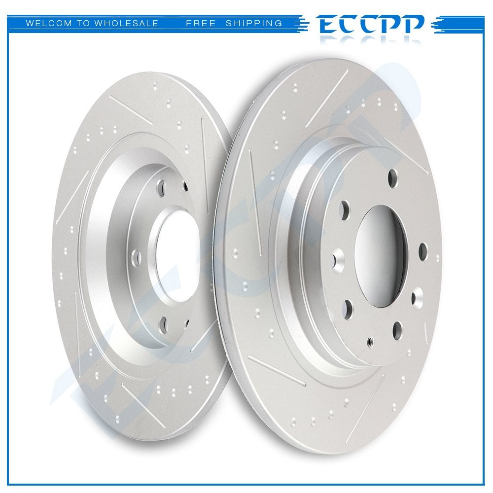 Rear Brake Disc Rotors For Ford Fusion Lincoln MKZ Mazda 6 2011 Mercury Milan 6B93BC-57