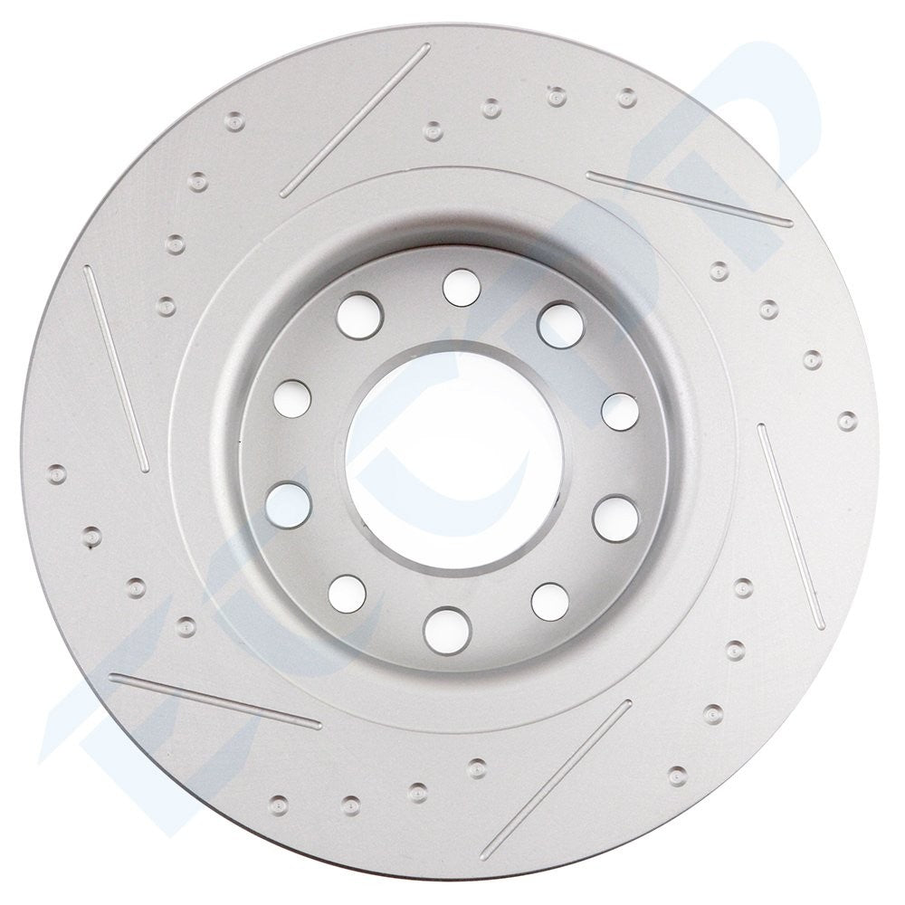 2PCS Rear Brake Discs Rotors Slotted Kit For 2013 2014 2015 2016 Dodge Dart 6B93BC-57