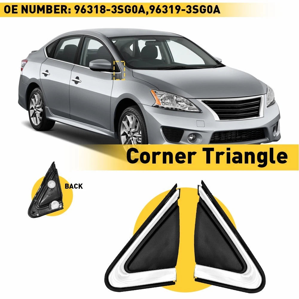 Left Right Side Mirror Corner Triangle Molding Fender For Nissan Sentra 2013-19 6B93BC-57